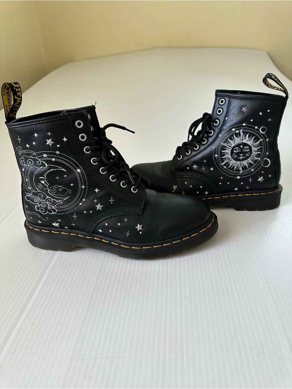Dr. Martens 1460 Cosmic Embroidered Leather Lace Up Boots Black, 10 (42) - Picture 3 of 14